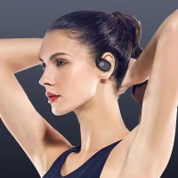 BIOPTIMIZERS Wireless Bone Conduction Earphones – Open-Ear Fit, Sweatproof, Bluetooth 5.0, Secure and Comfortable, Ideal for Sports and Outdoor Use